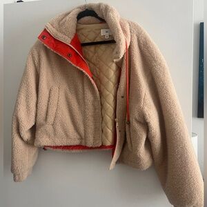 BP cropped teddy coat